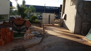 Obras do Retorno da Entrada do Clube